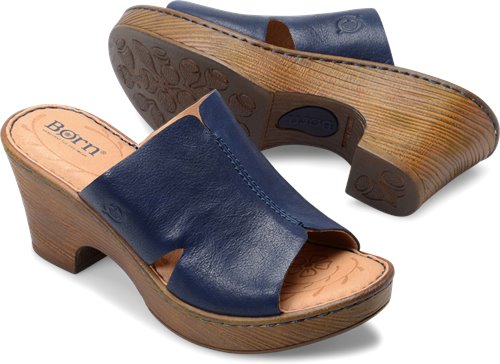 born sandals navy blue