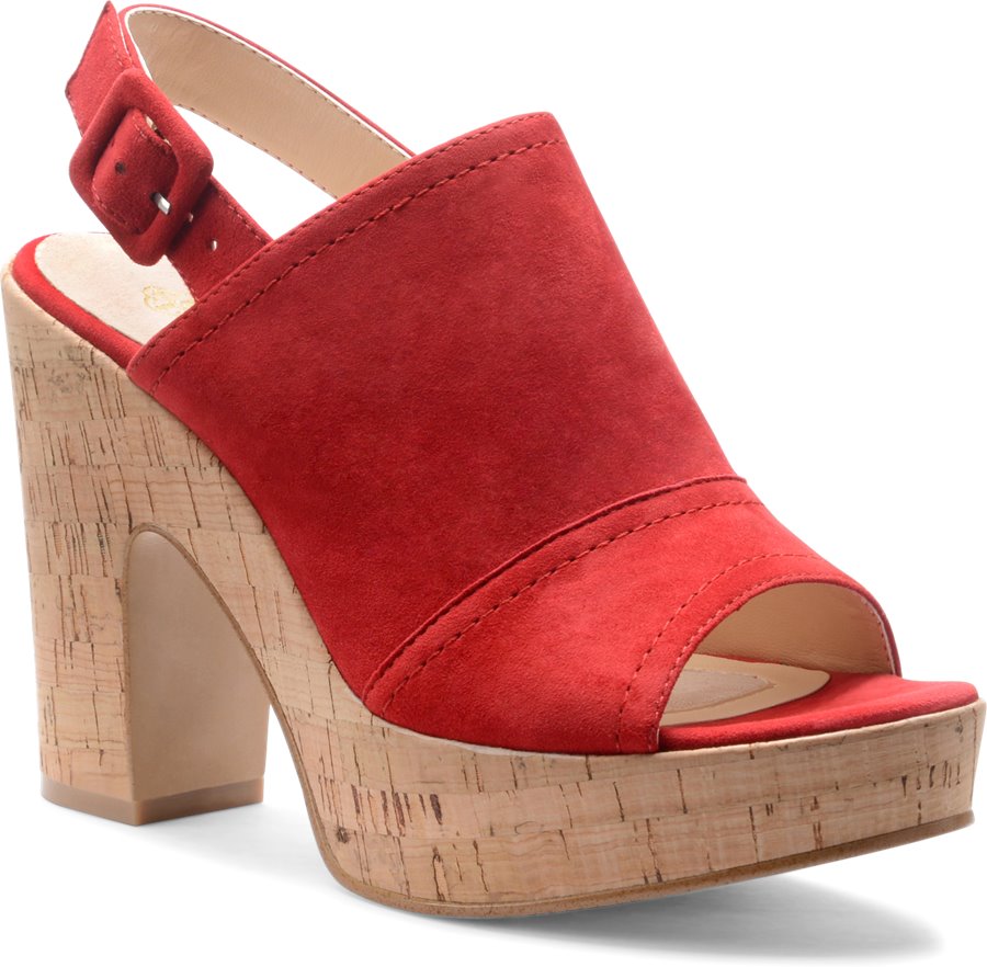 Isola Gabriela : Fire Red Suede - Womens