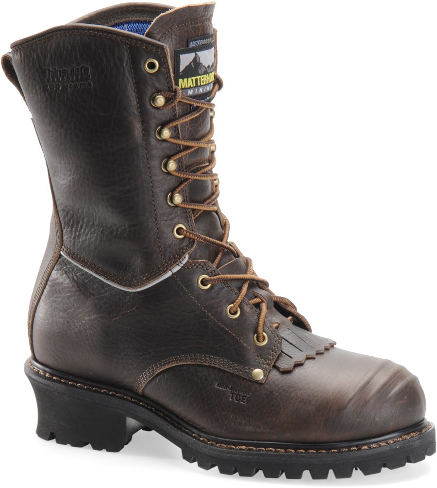 Matterhorn 10 Inch Brown WP Insulated Logger : Dark Brown - Mens
