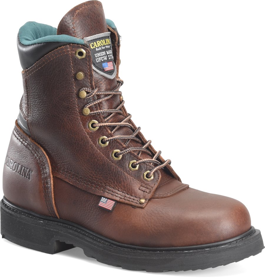 Carolina 8 Inch Domestic Work Boot : Amber Gold - Mens