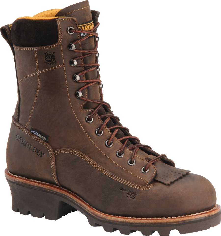 Carolina 8 Inch Waterproof Composite Lace-to-Toe Logger : Gaucho Crazy Horse - Mens