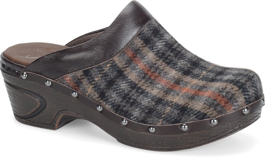 Sofft Bellrose : Brown-Coffee Plaid Fabric - Womens