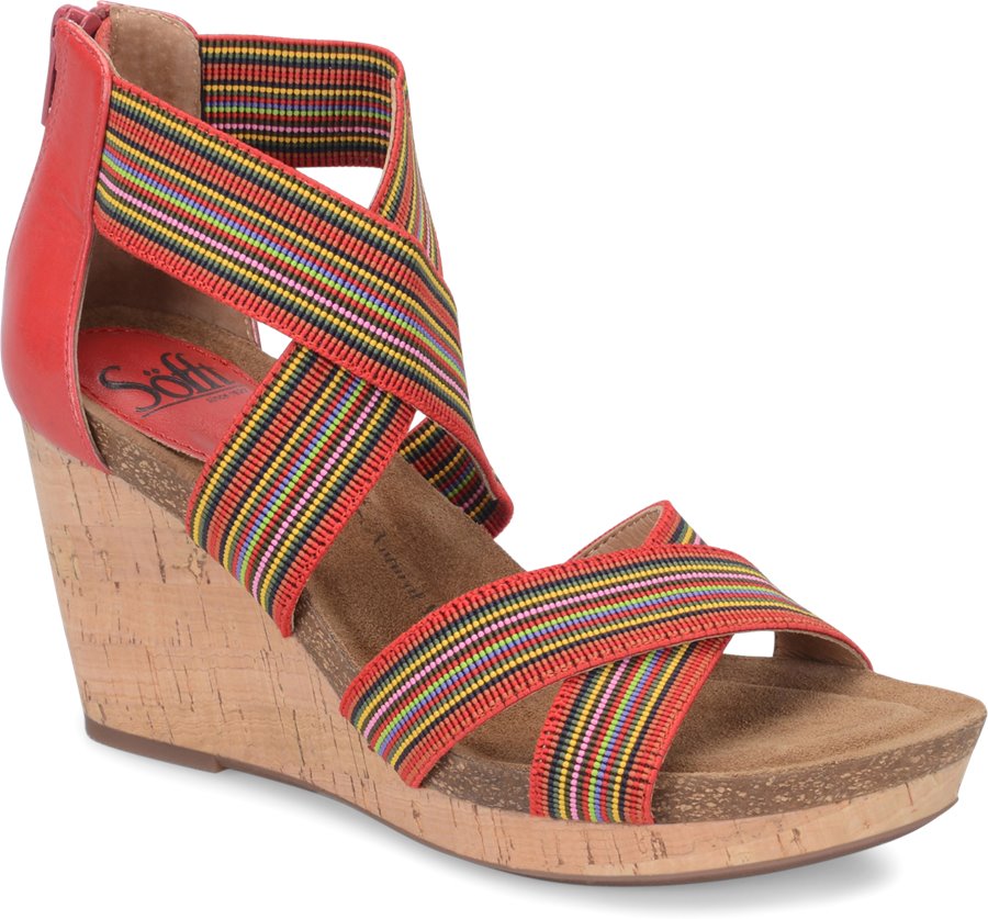 Sofft Cary : Fire Red/Red Multi - Womens
