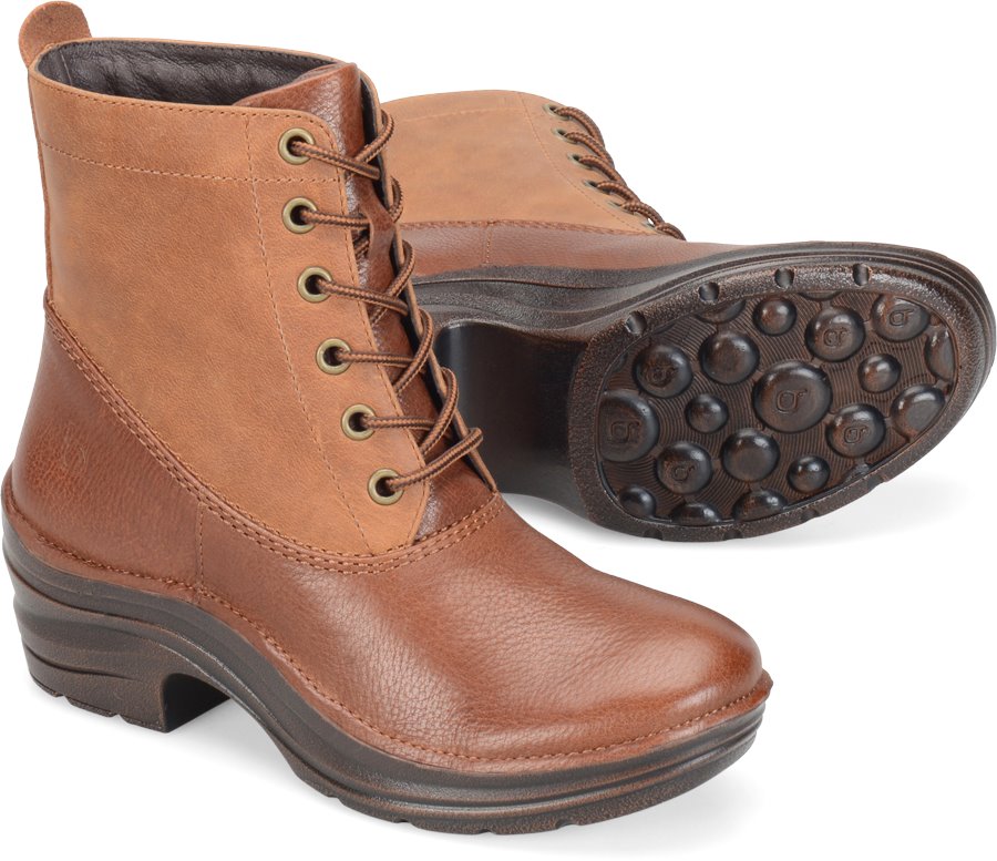 Bionica Shoes - Bionica Roker Women's Shoes in Sturdy Brown Warm Tan color. - #bionicashoes #tanshoes