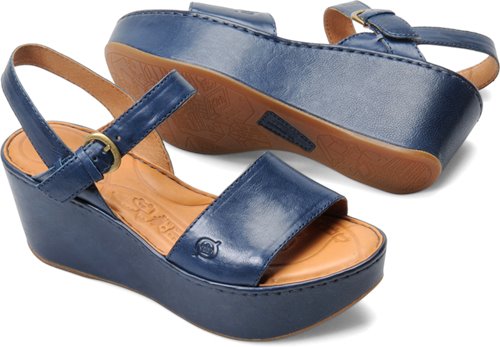 born sandals navy blue