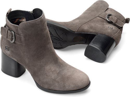 Born Gillian in Grey Suede - Born Womens Boots on Bornshoes.com