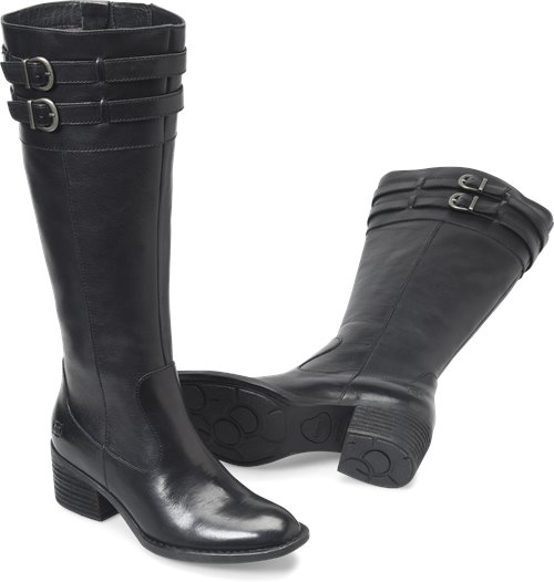 born tay block heel knee high boot