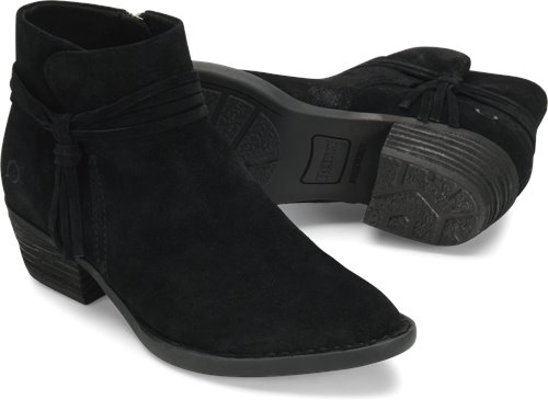 born black suede booties