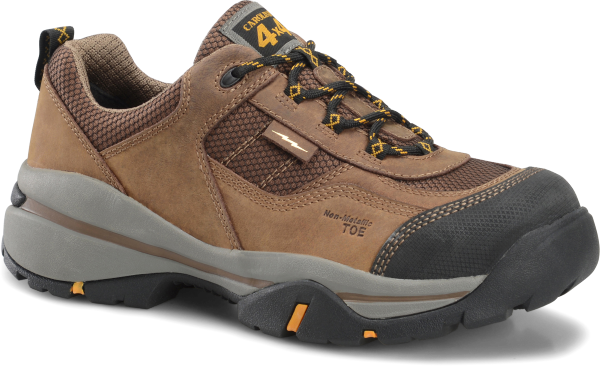 Men''s ESD Composite Toe 4x4 Oxford   Buff Crazy Horse Olive Leather and Mesh Upper  Abrasion Resistant Leather Toe  Composite Safety Toe Cap  Mesh Lining  EVA Midsole  Removable EVA Footbed  Electrostatic Dissipative  Non-Metallic Shank  Cement Construction  Heavy Duty Slip Resisting Rubber Outsole