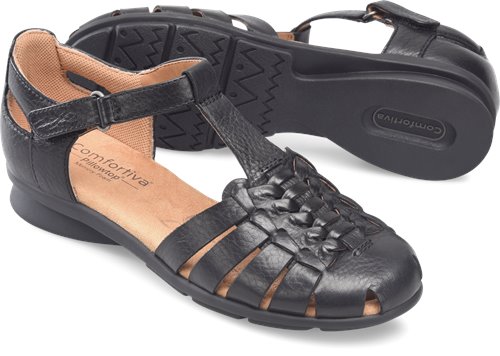 Comfortiva Persa In BLACK - Comfortiva Womens Sandals On Shoeline.com