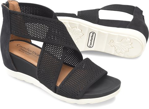 Comfortiva Parrea In Black - Comfortiva Womens Sandals On Shoeline.com