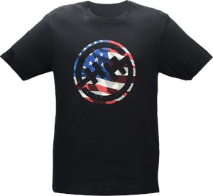 Patriotic Double H Logo T Shirt in BLACK