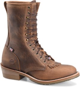 double h lace up work boots
