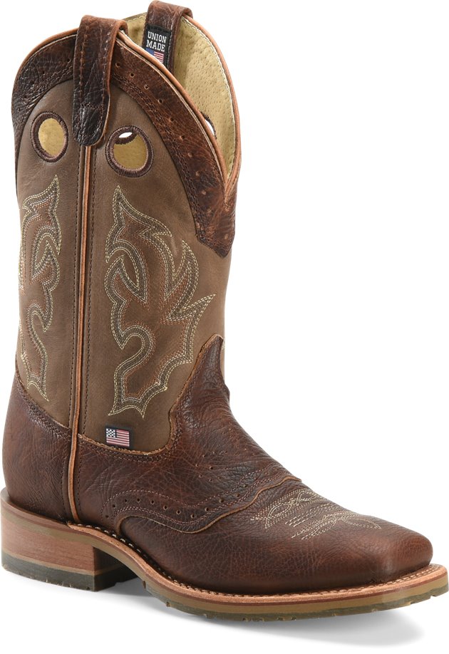 Double H Boot 11 Domestic Wide Square Toe ICE in Tan - Double H Boot Mens  Western on