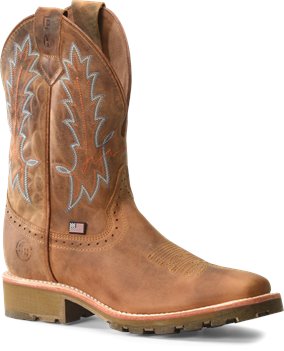 Double-H Boots Mens 11 Inch Wide Square Toe Roper