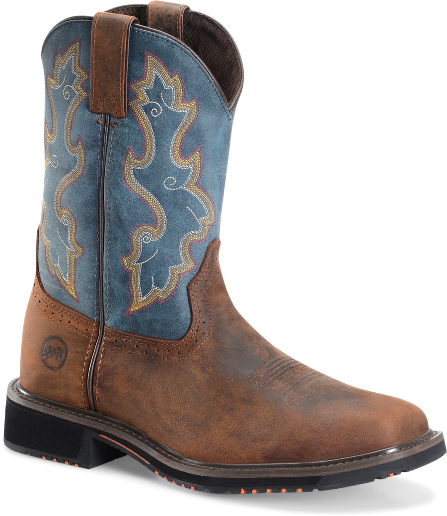 Double H Boot 11 Wide Square Comp Toe Roper in Dark Brown Royal ...