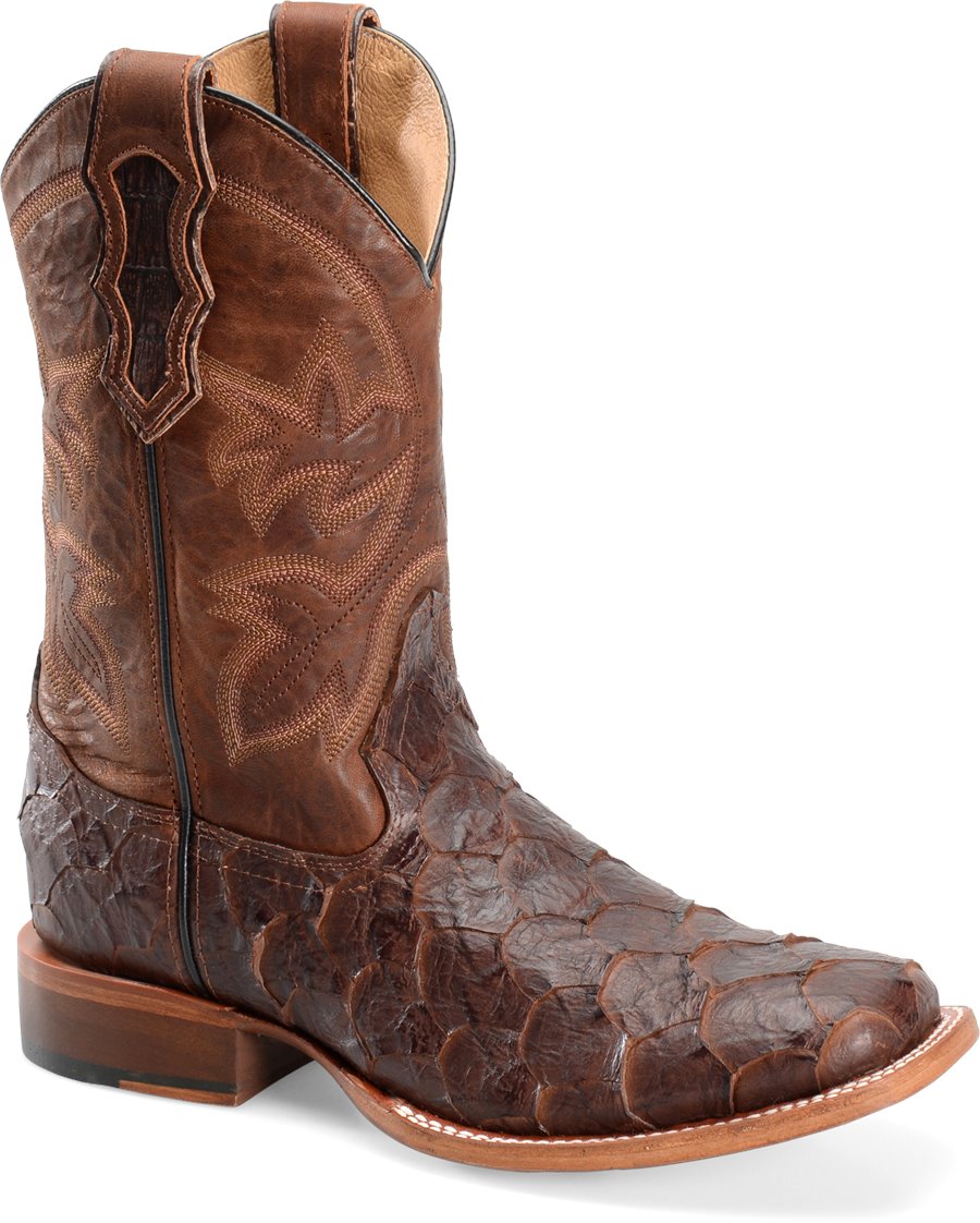 Double H Boot 11 Inch Cattle Baron Wide Square Toe Roper In Whiskey Sea