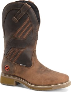 Double-H Men's Wide Square Toe 11" Brown Work Western Boots DH7000
