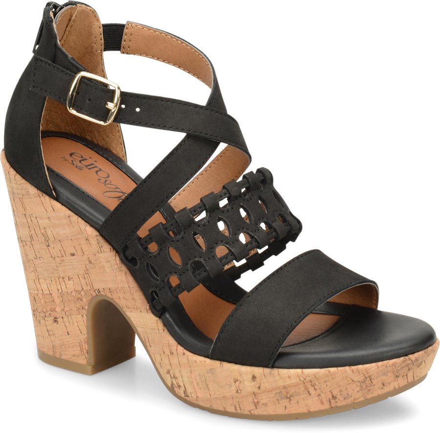 EuroSoft Florina in Black - EuroSoft Womens Sandals on Shoeline.com