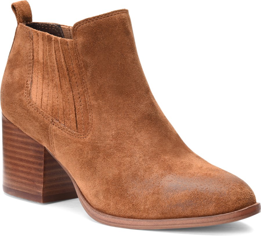 Isola Shoes - Isola Olicia Women's Shoes in Cognac Suede color. - #isolashoes #cognacshoes