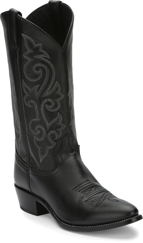 justin boots for men black