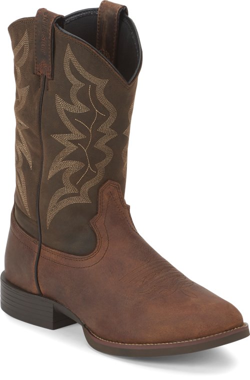 Justin Boot Buster in Distressed Brown - Justin Boot Mens Western on ...