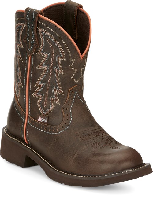 Justin Boot Lyla in Brown - Justin Boot Womens Western on Shoeline.com