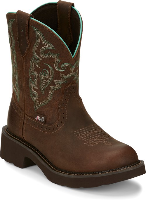 Justin Boot Gemma in Brown - Justin Boot Womens Western on Shoeline.com