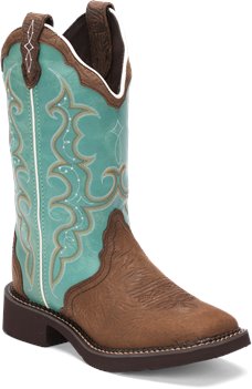 turquoise justin boots