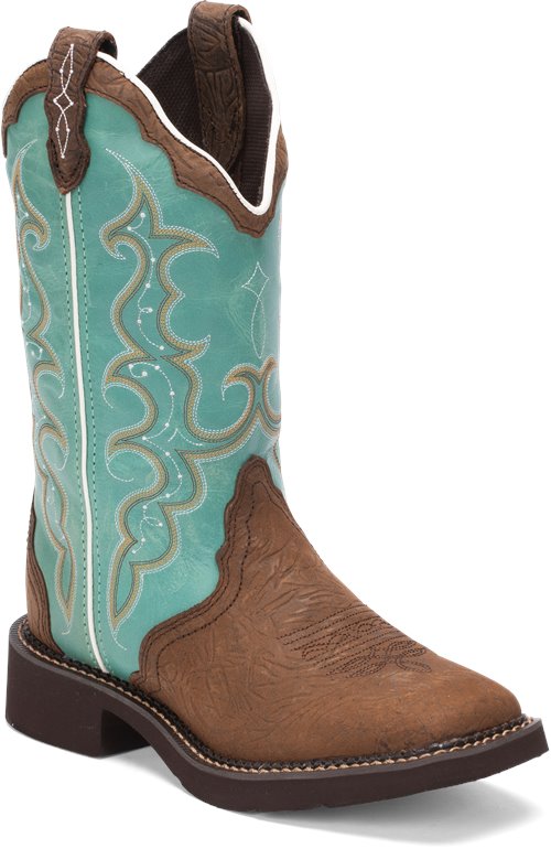 Justin Boot Raya in Turquoise - Justin Boot Womens Western on Shoeline.com
