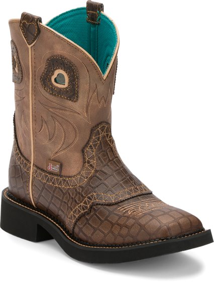 JUSTIN BOOTS #L2930 MANDRA TAN GATOR