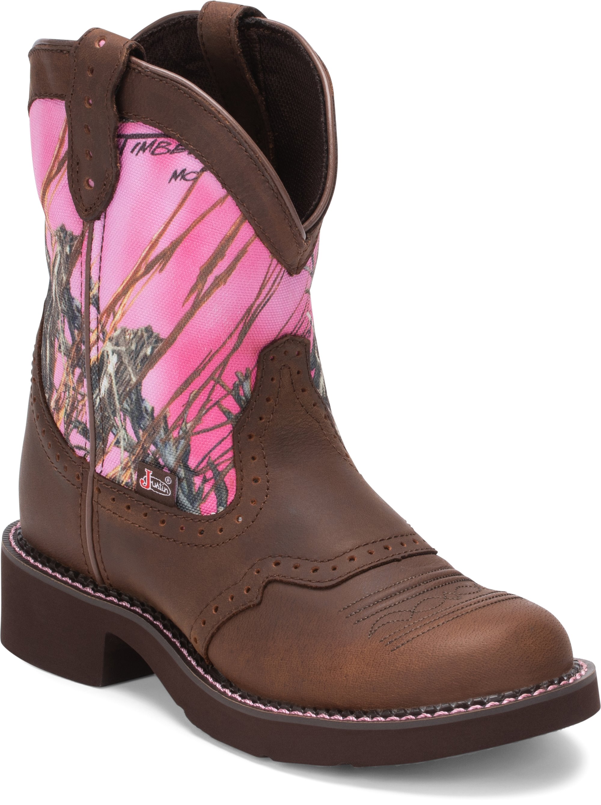 pink camo steel toe boots