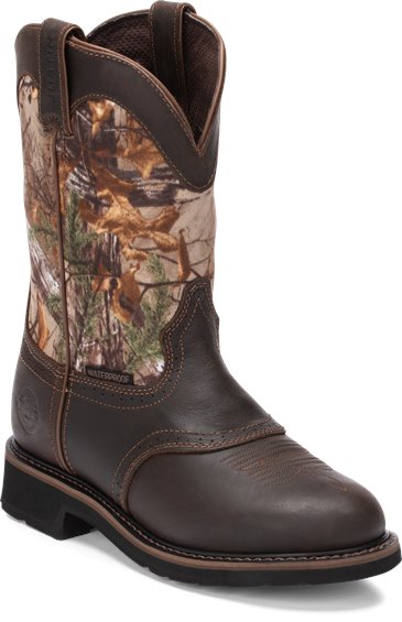justin work boots camo