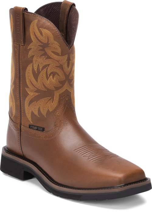 justin original work boots composite toe
