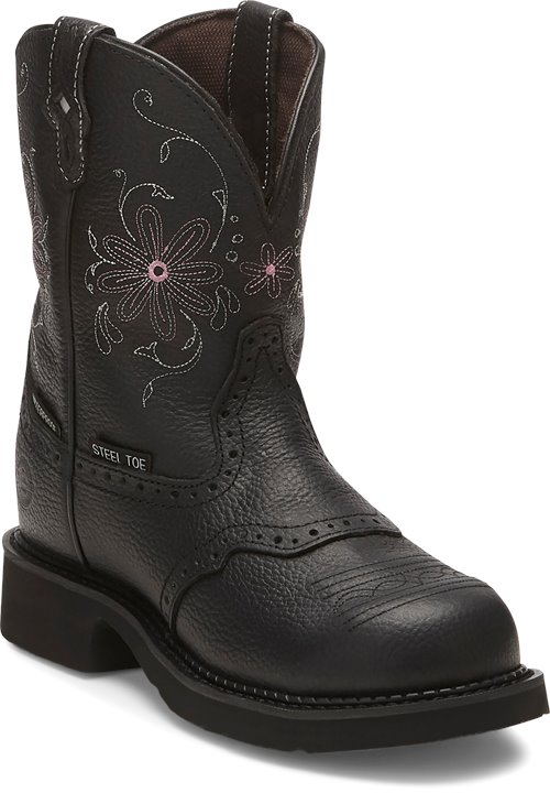 black justin work boots