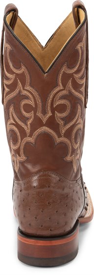 justin ostrich boots square toe
