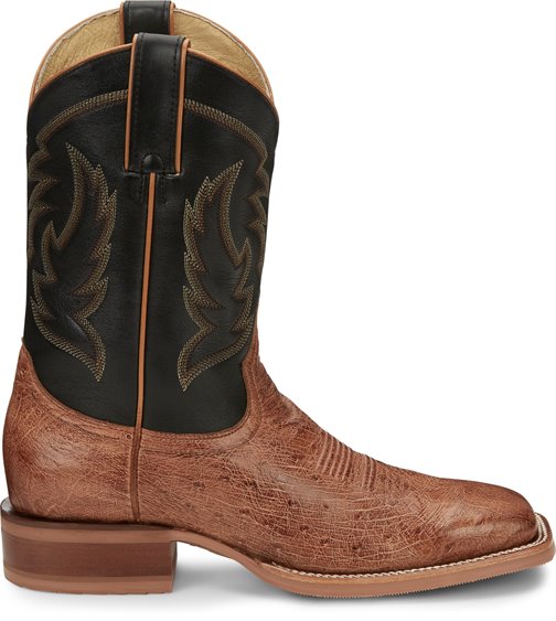 justin smooth ostrich boots