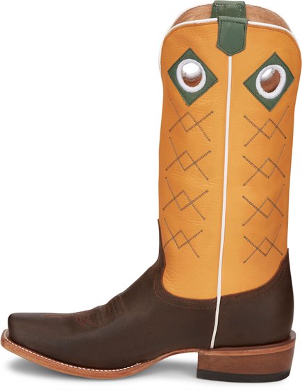 orange justin boots