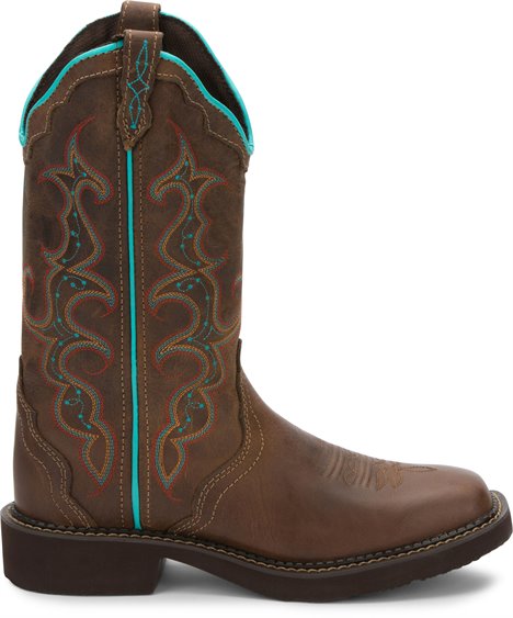 justin women's turquoise boots