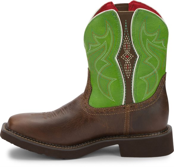 green justin boots