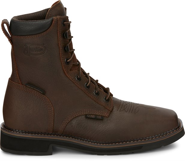 justin 8 lace up boots