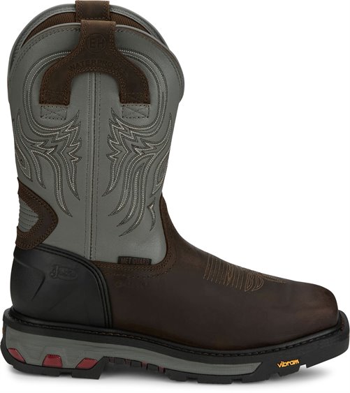 Savvy sydvest Resonate Justin Boots | Tanker Steel Toe Timber Brown #WK2102