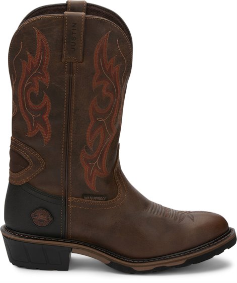 justin hybred work boots