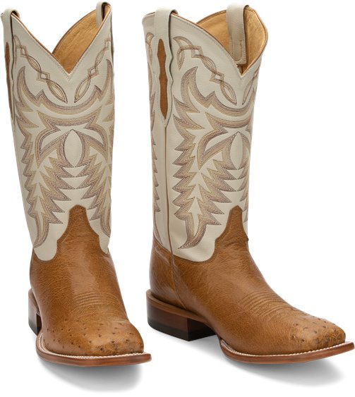 justin smooth ostrich boots