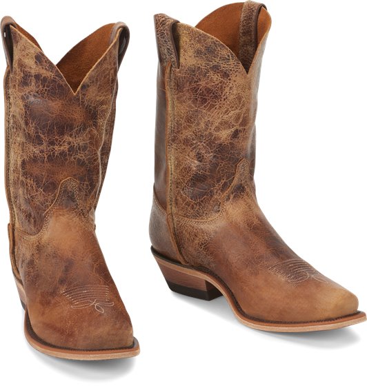 justin suede cowboy boots