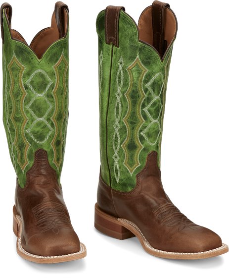 green justin boots