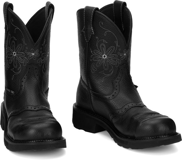 justin boots for women black