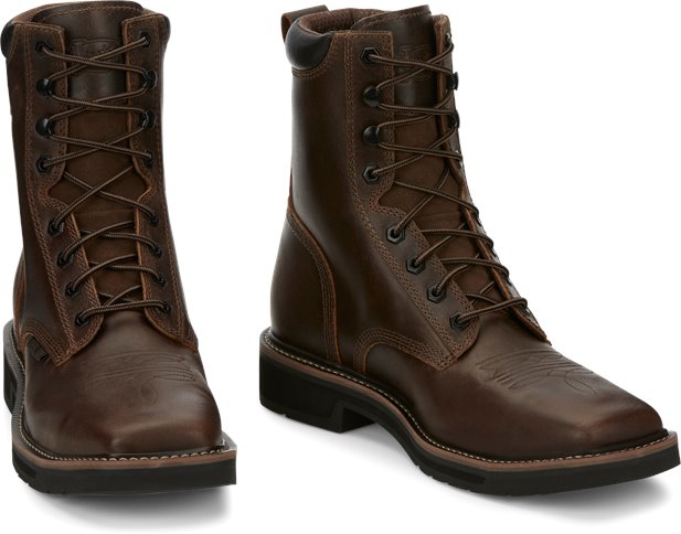 justin men's pulley soft toe boots