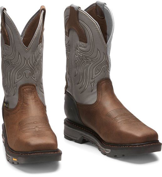 Savvy sydvest Resonate Justin Boots | Tanker Steel Toe Timber Brown #WK2102
