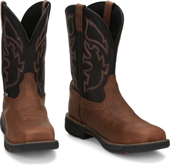 justin stampede rush work boots